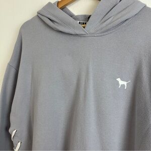 Victoria's Secret PINK Logo Hoodie with Lace Up Sides